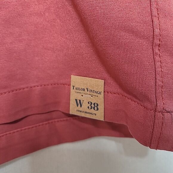 Tailor Vintage 24/7 Smart Chino Shorts Mens 38 Red Comfort MSRP $88 Flaw - Picture 4 of 13